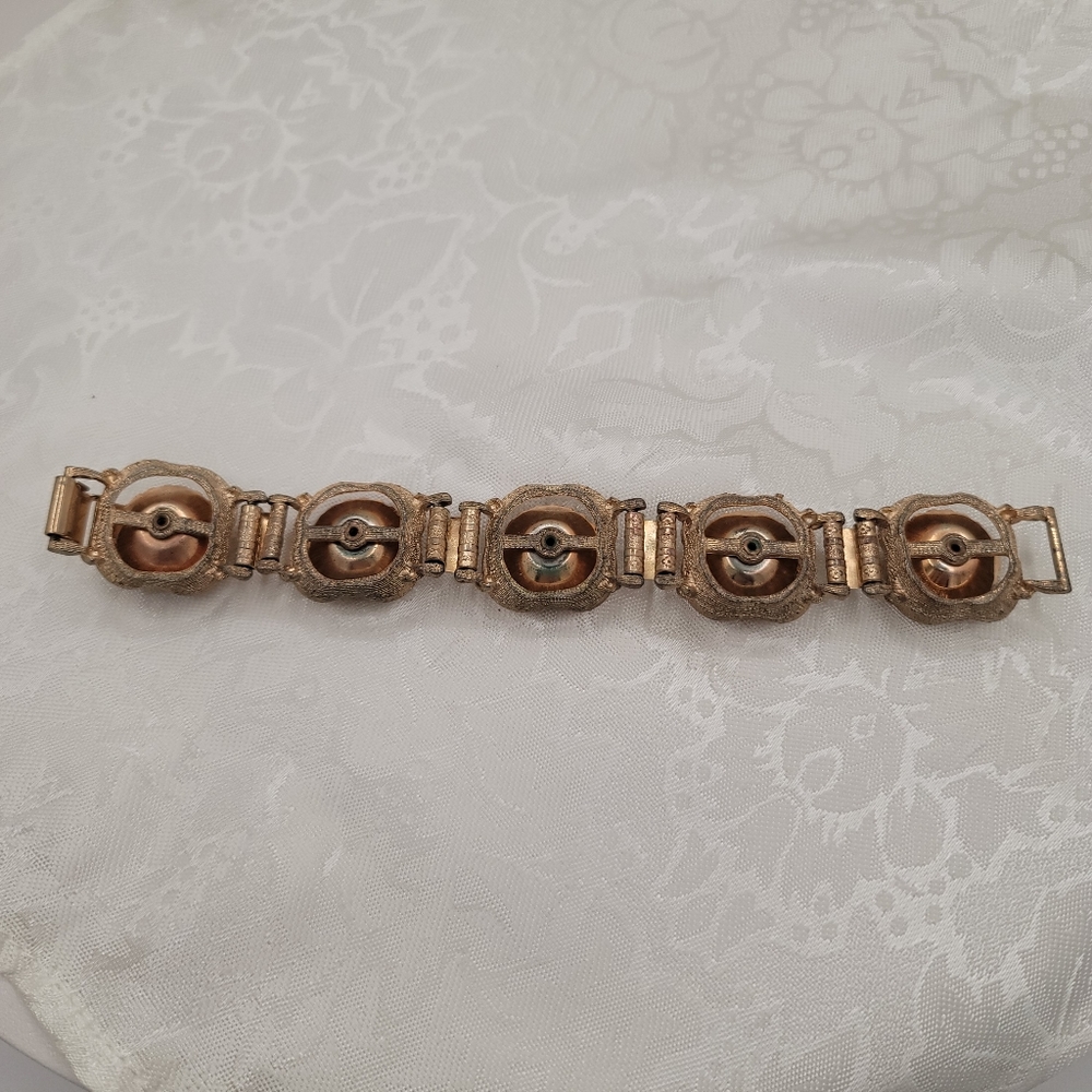 Showstopper Vintage Watermelon Vitriol Heliotrope Bracelet - Picture 4 of 7
